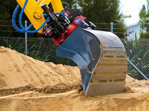 rototilt mini excavator|rotating bucket for mini excavator.